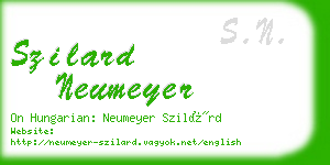 szilard neumeyer business card